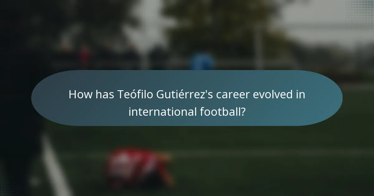 How has Teófilo Gutiérrez's career evolved in international football?
