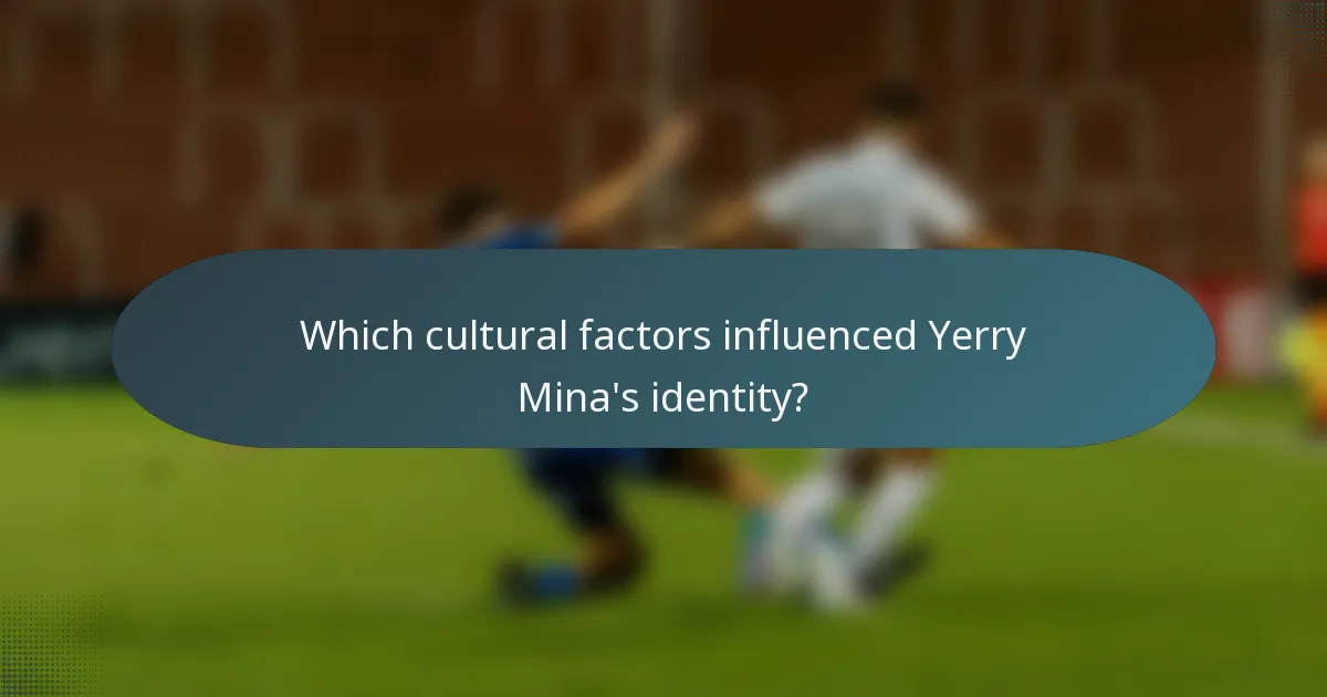 Which cultural factors influenced Yerry Mina's identity?